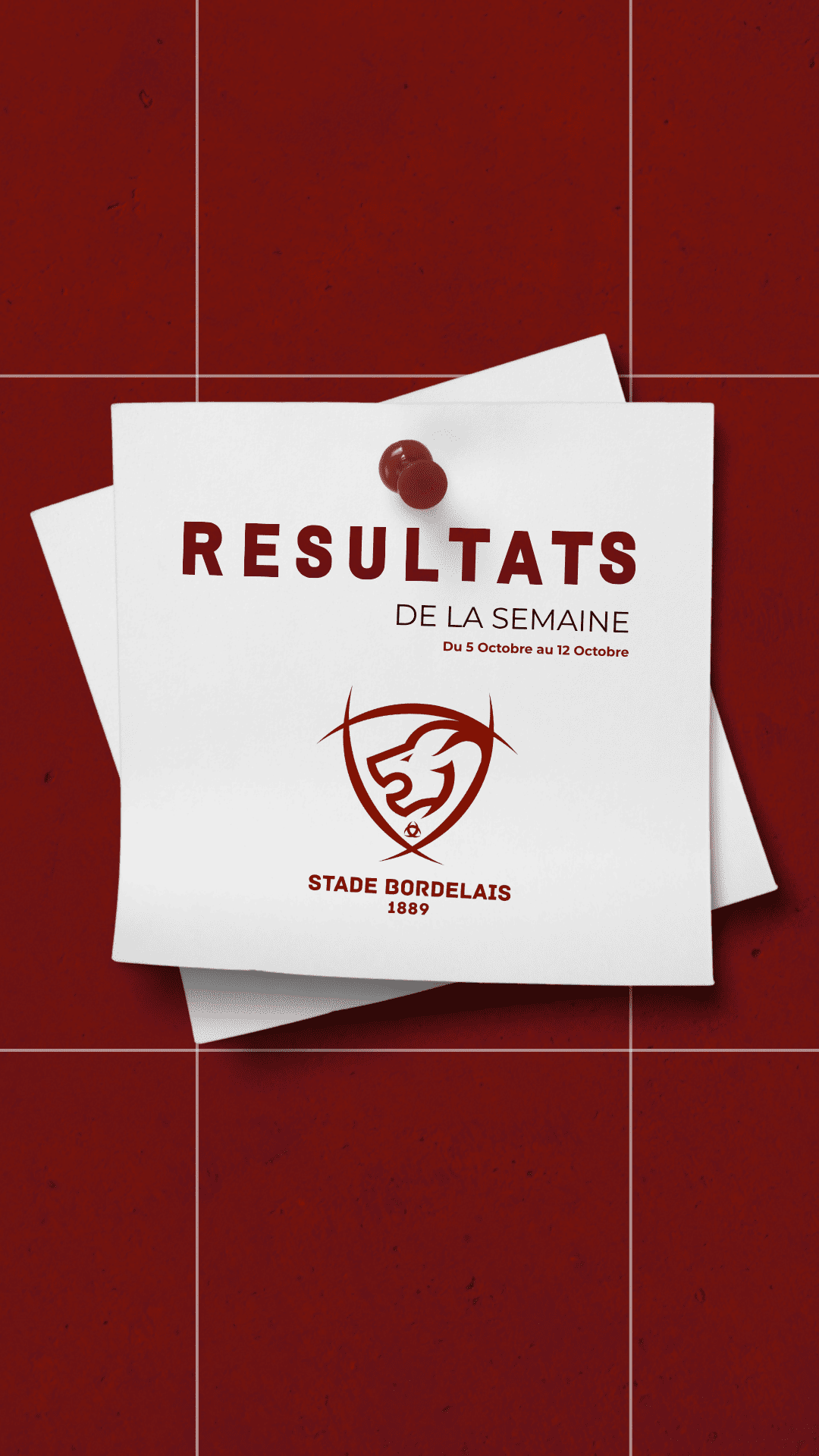 Résultats de la semaine - stade bordelais - sports